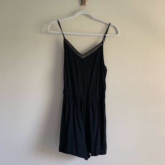 Black Romper Small Forever 21 Tank Top Shorts - Picture 3 of 8